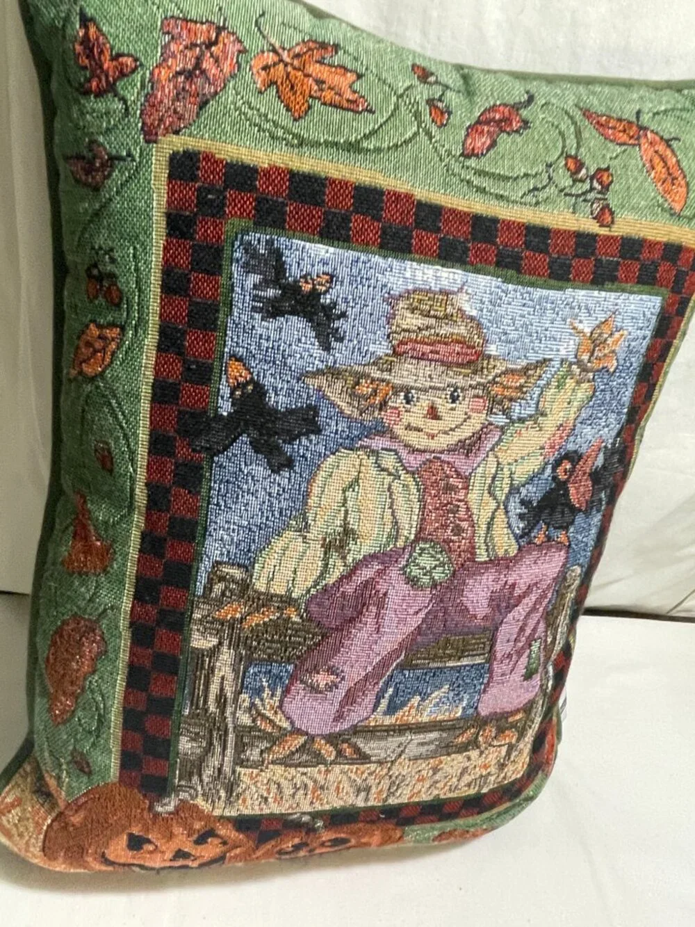 Riverdale Creative Promises Halloween Scarecrow Decorative Throw Pillow 13x14